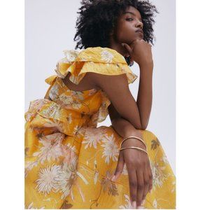 H&M Lyocell-blend Maxi Ruffled Dress